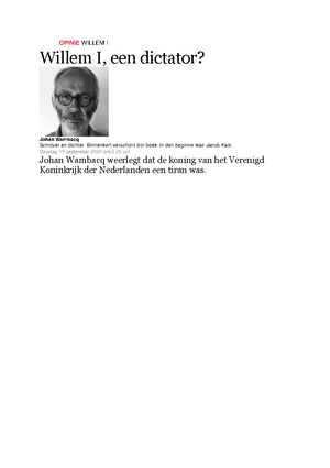 Tekst Willem I - hoi