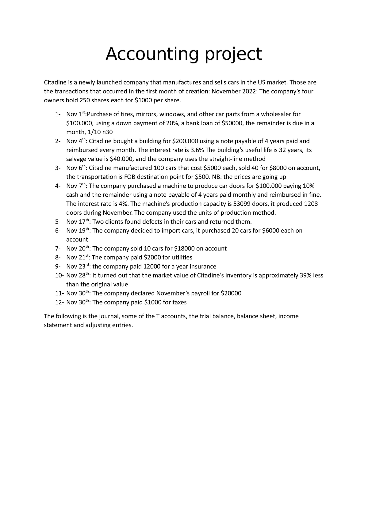 project accounting basics