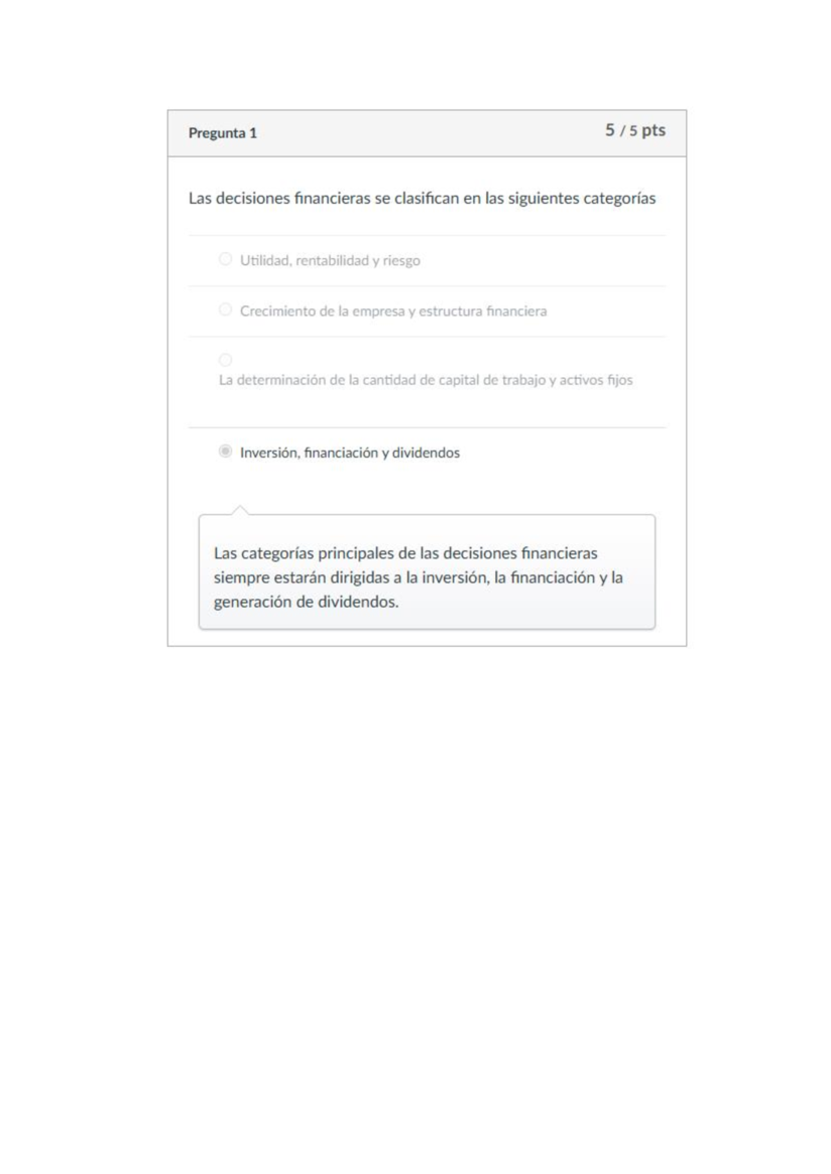 Respuestas quiz 1 modulo 3 - Conceptualización y análisis financiero ...