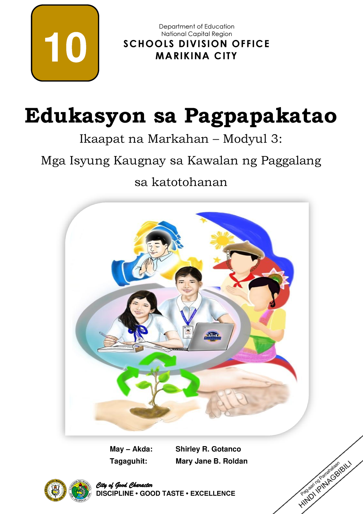 Es P10 Q4 Mod1 Isyung Kaugnay Sa Kawalan Ng Paggalang 2704