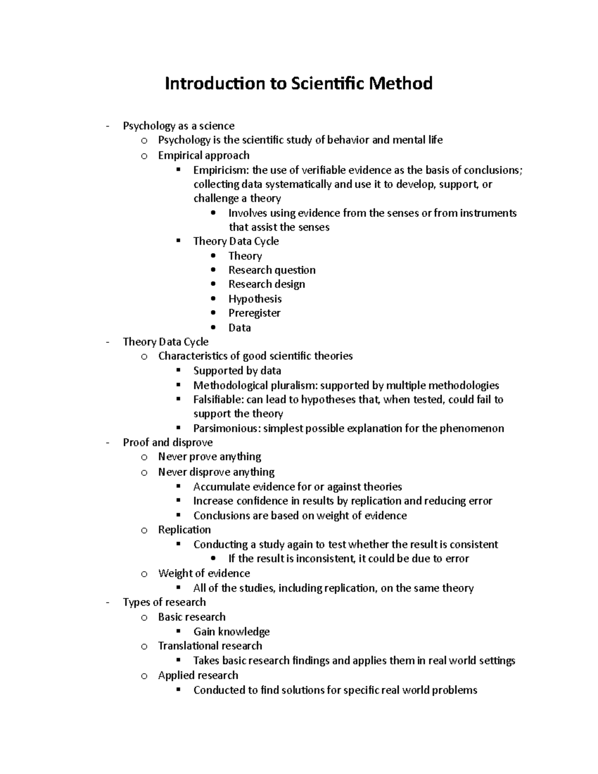 Introduction To Scientific Method - Introduction To Scientific Method ...