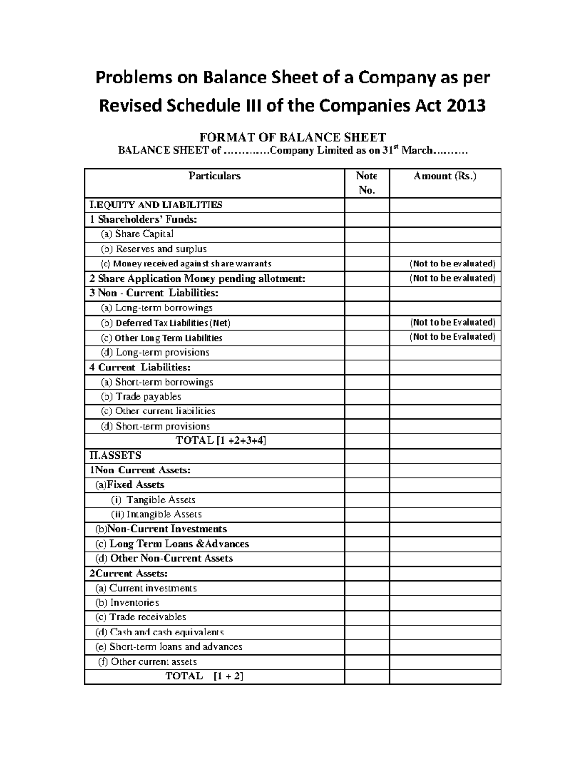 balance-sheet-company-problems-on-balance-sheet-of-a-company-as-per