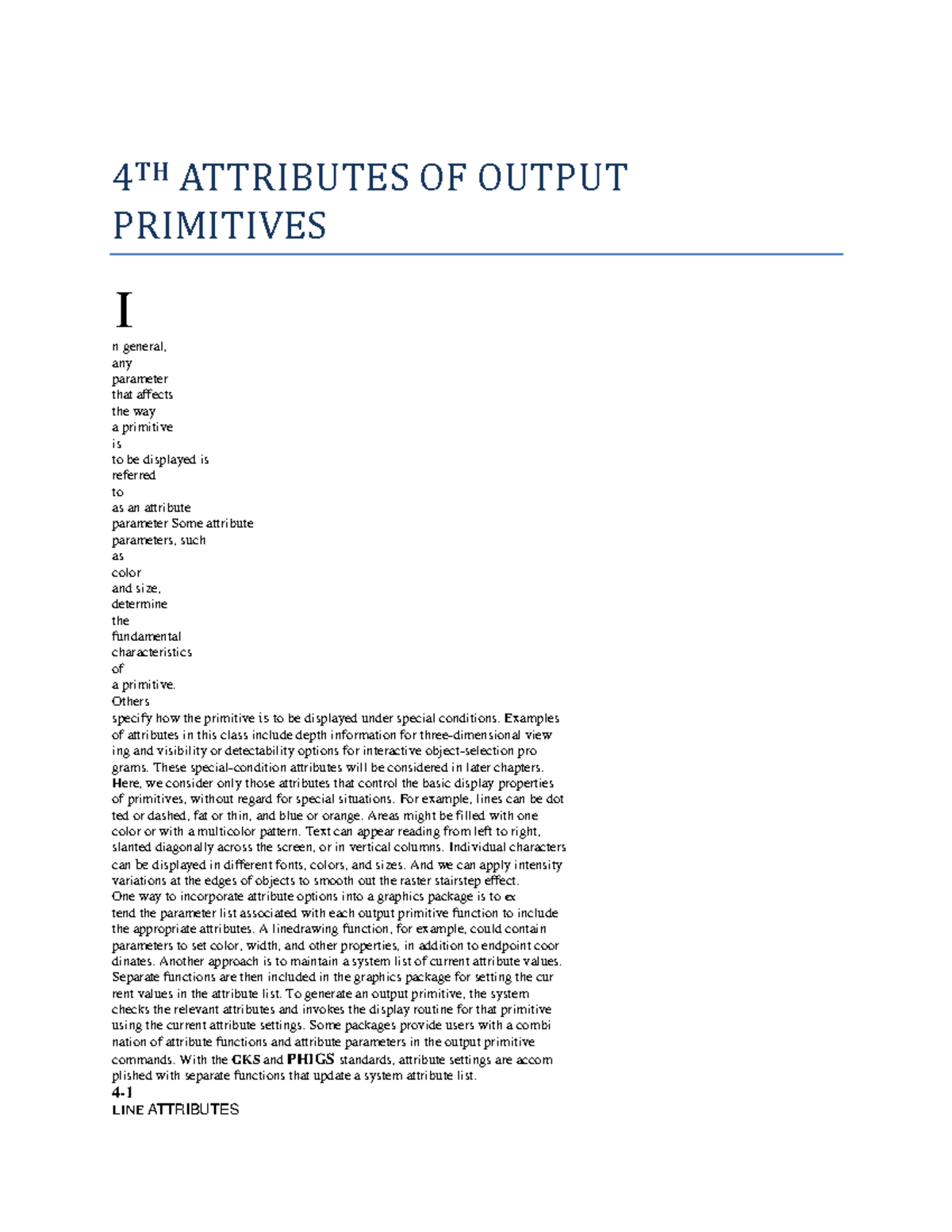 4TH Attributes OF Output Primitives - 4 TH ATTRIBUTES OF OUTPUT ...