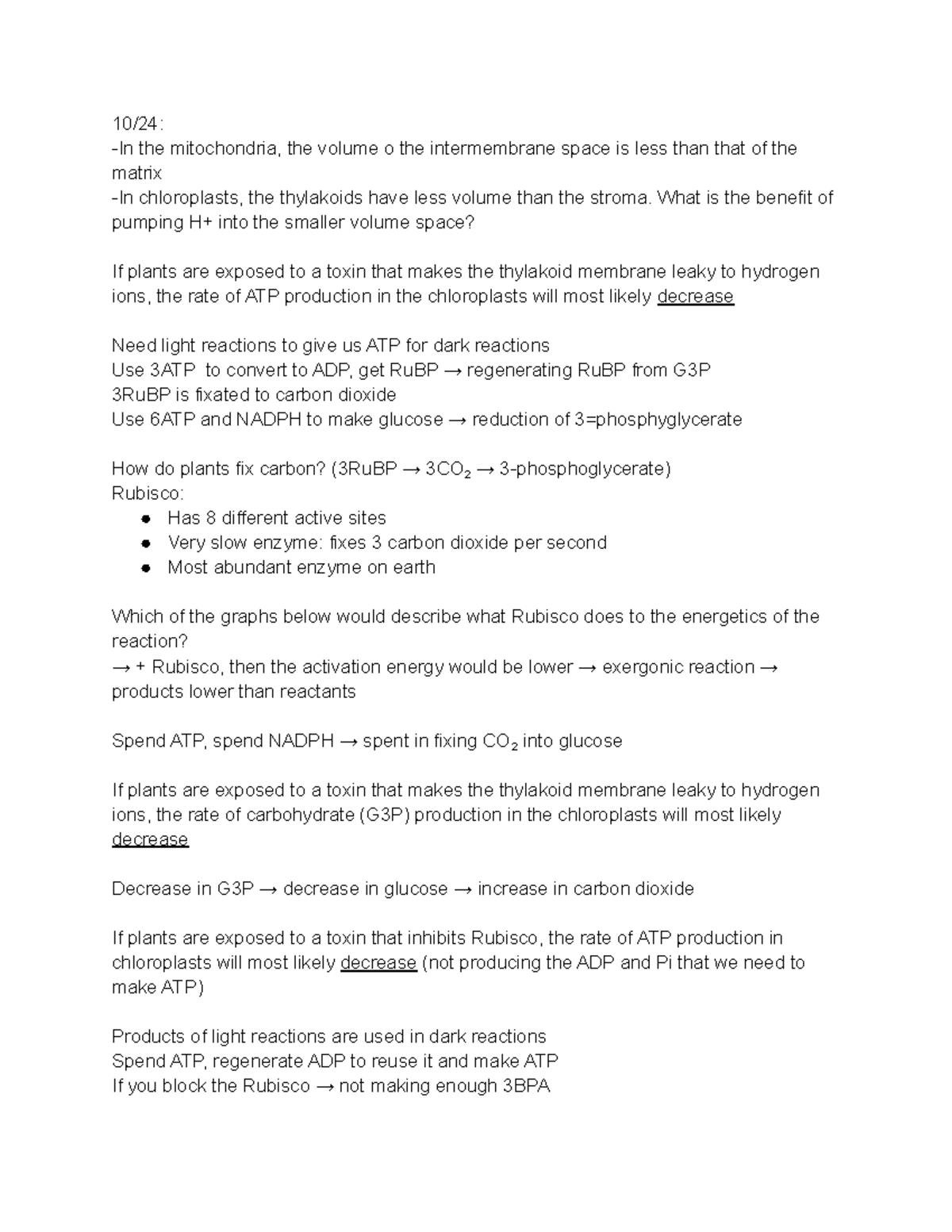 Lecture Notes ATP regeneration + molecules - Studocu