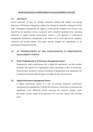 HRM544 Rubric Performance Appraisal - FACULTY OF BUSINESS & MANAGEMENT ...