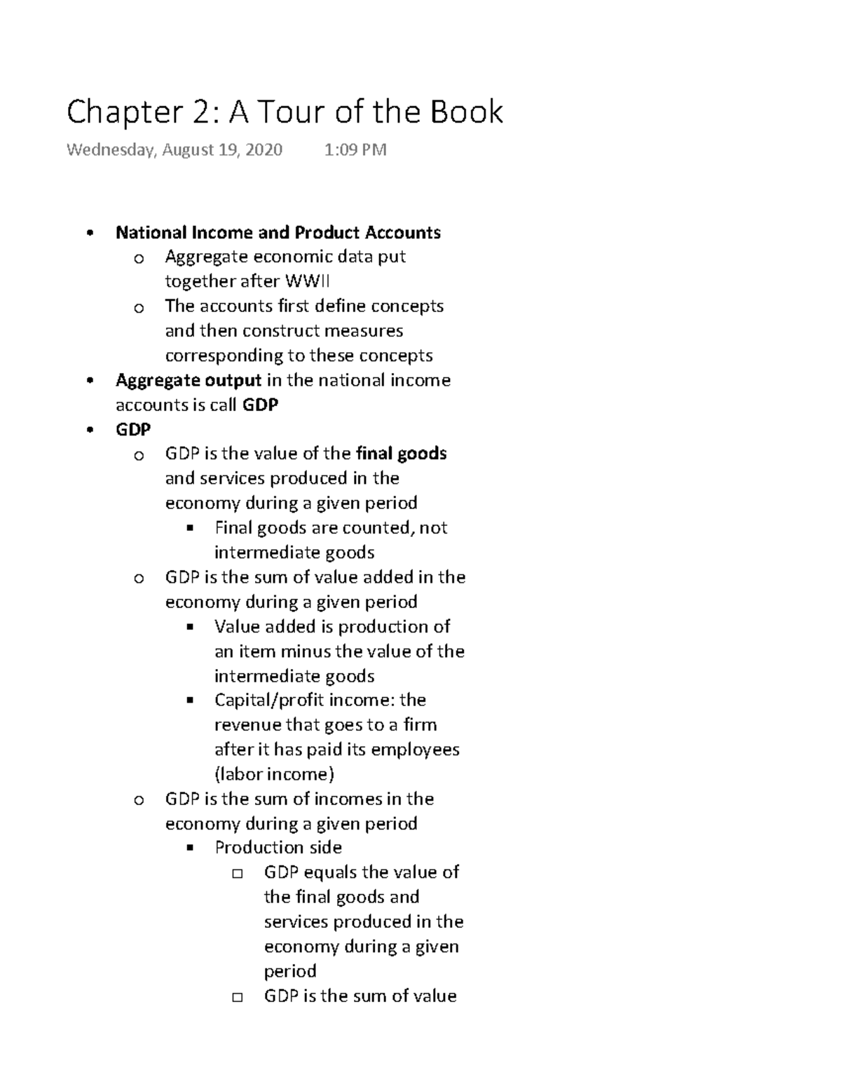 Chapter 2 A Tour of the Book - National Income and Product Accounts ...