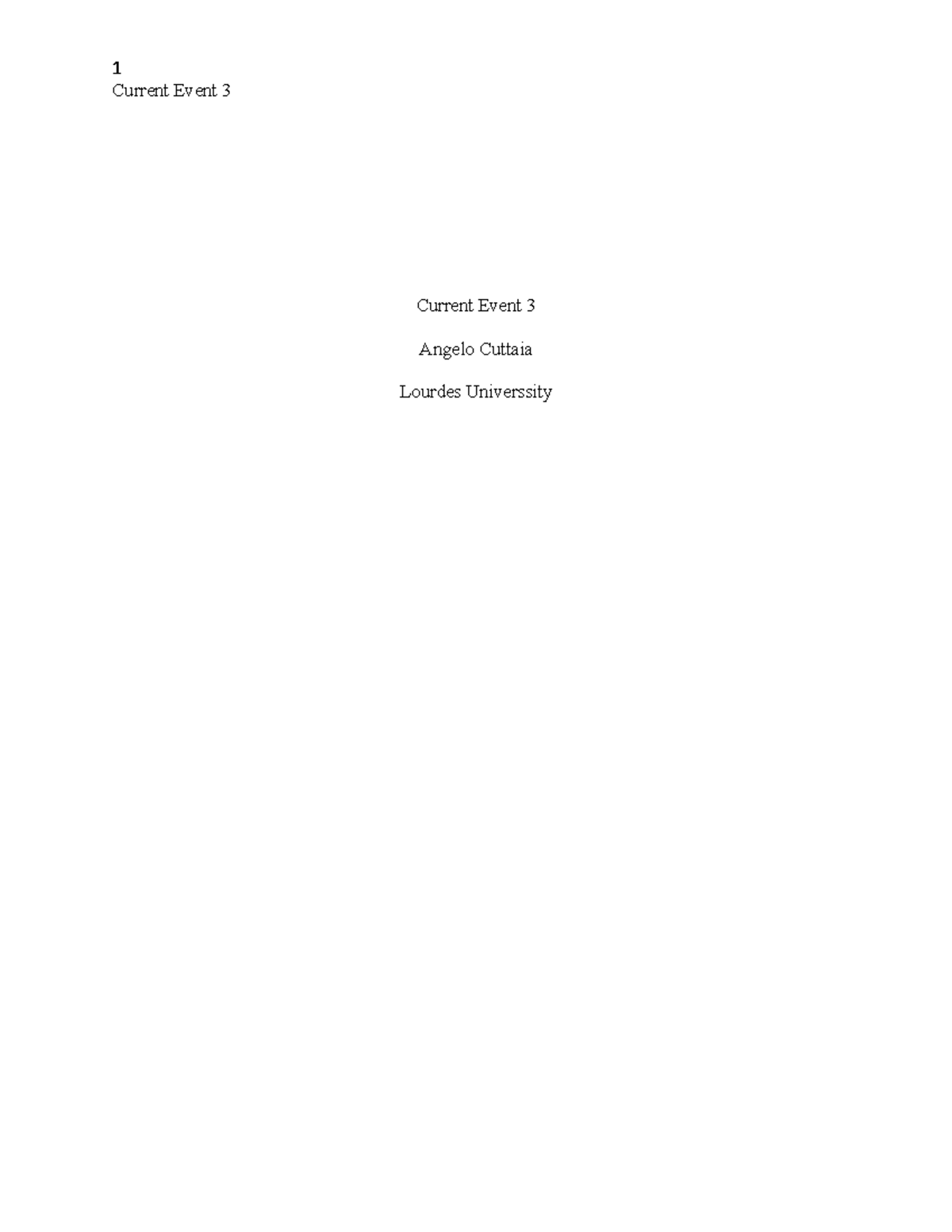 Current Event 3 Trial Current Event 3 Current Event 3 Angelo