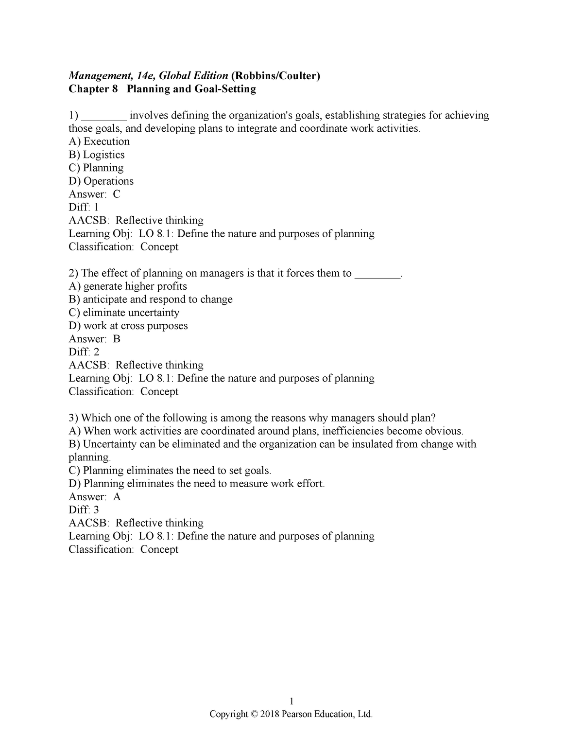 Chapter 8 - 1 Management, 14e, Global Edition (Robbins/Coulter) Chapter ...