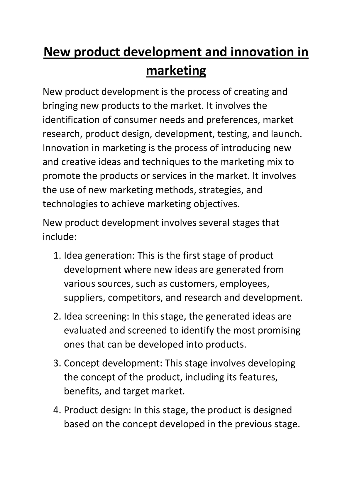 new product development case study india