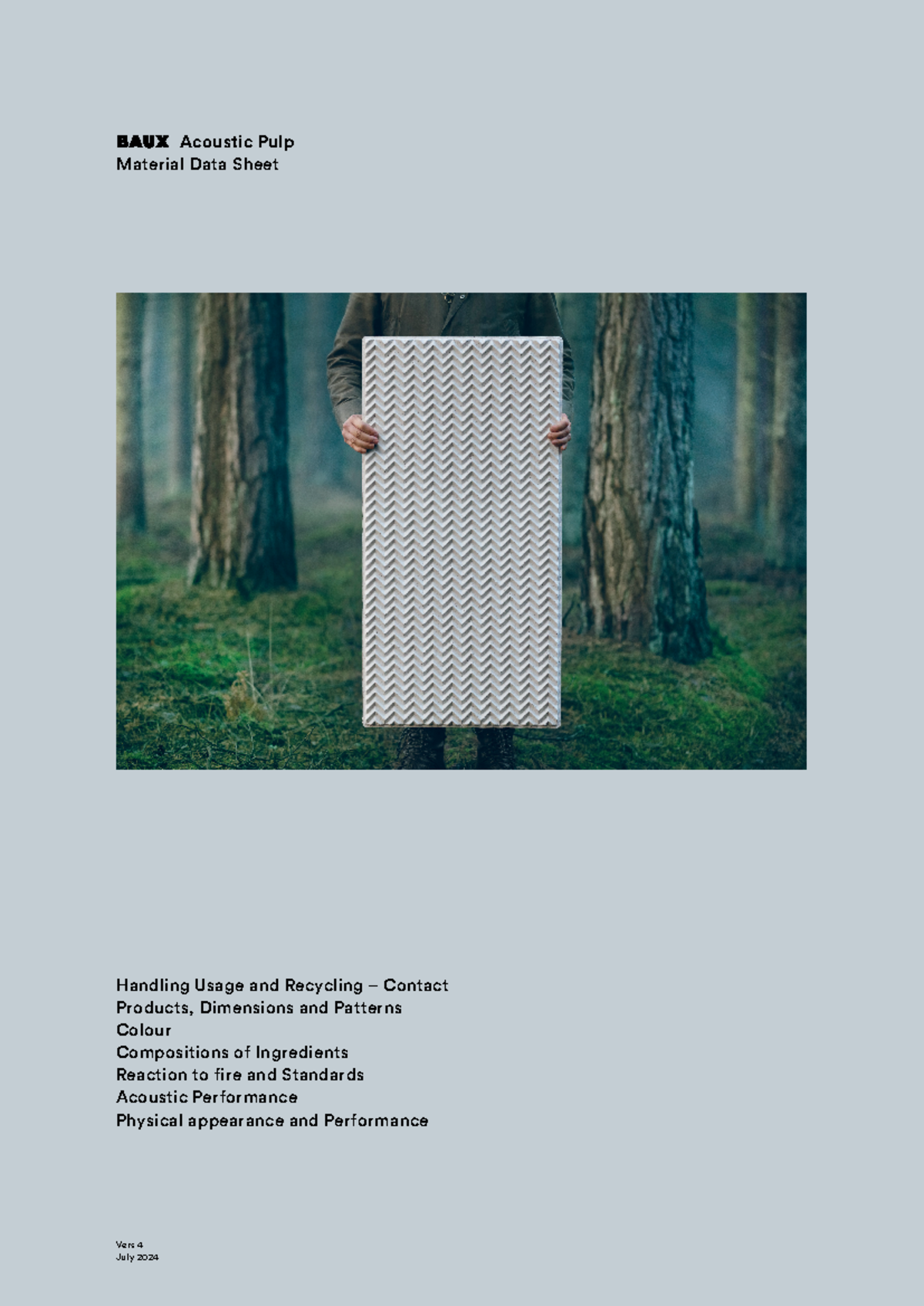 BAUX MSDS -TINFORME TECNICO -FICHA - Acoustic Pulp Material Data Sheet ...