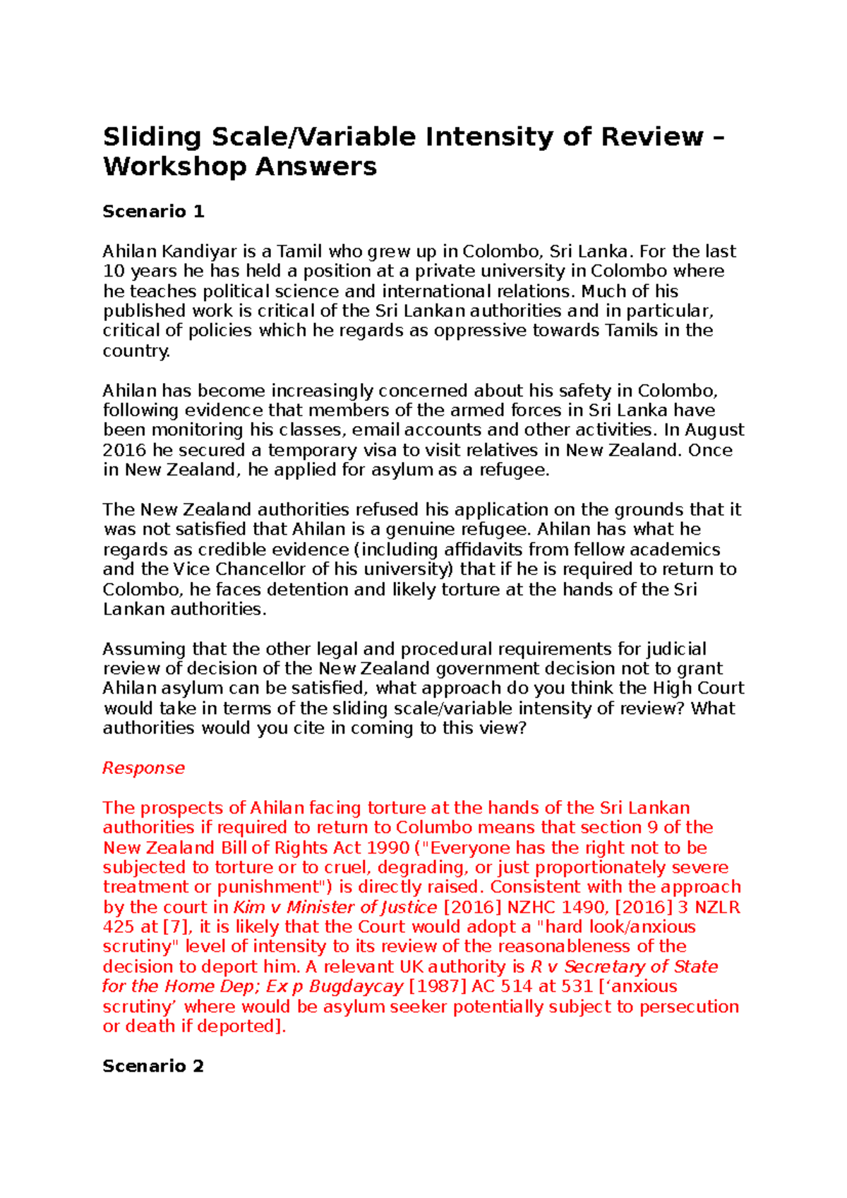 Variable Intensity Workshop Exercise - answers(1)-1 - Sliding Scale ...