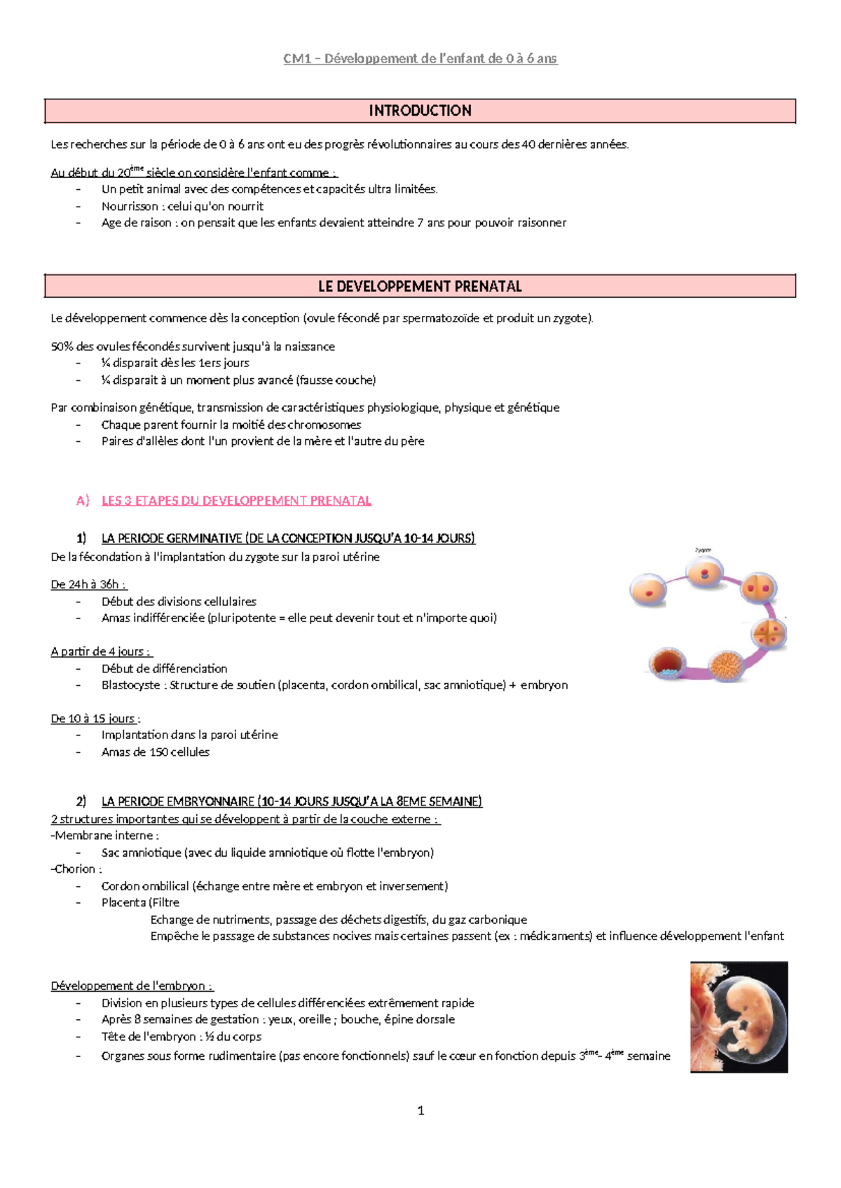CM1 développement enfant - INTRODUCTION Les recherches sur la période ...