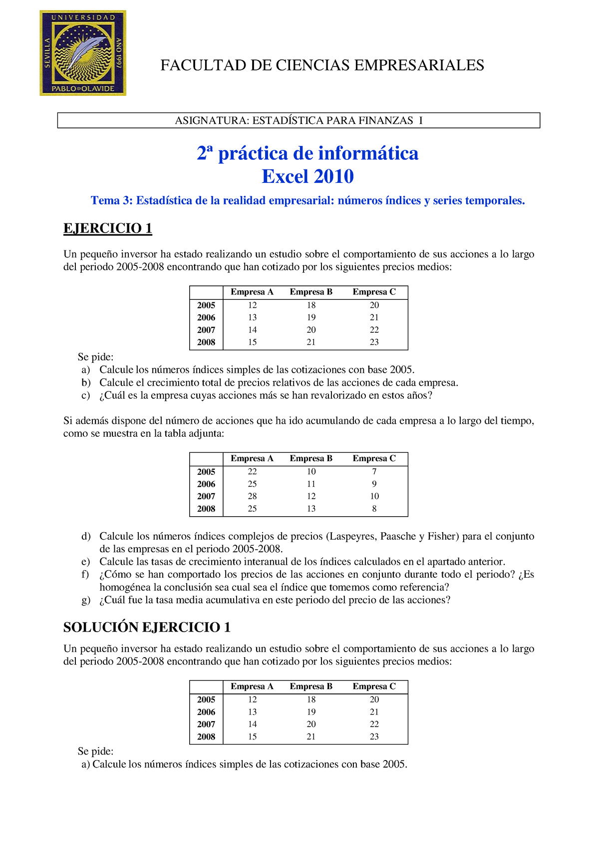 Pract Inf2 EFI Excel 2010 - FACULTAD DE CIENCIAS EMPRESARIALES ...