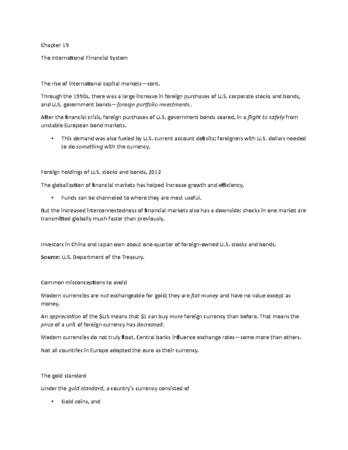 Chapter 19 Lecture Notes 5 - Chapter 19 The International Financial ...