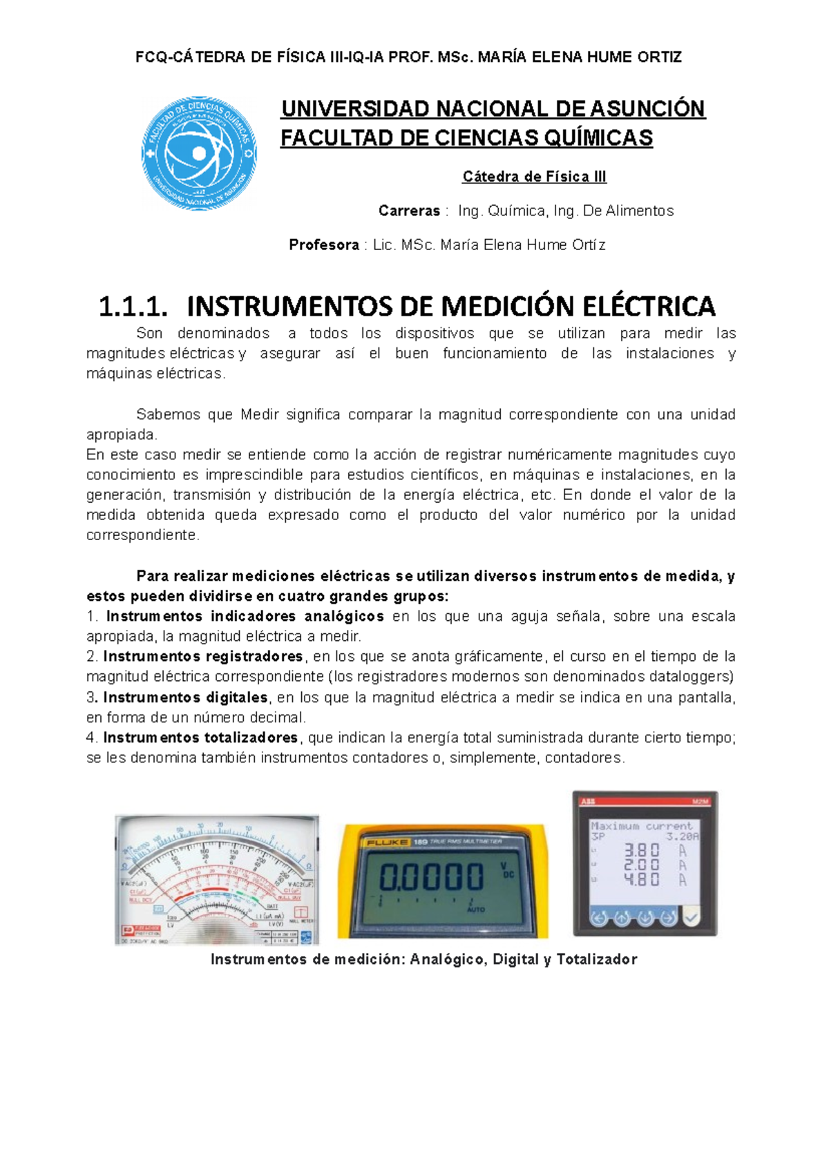 Nº 7 Inst Med Eléctrica. Circuito RC. Sist Dist Energia - FCQ-CÁTEDRA ...