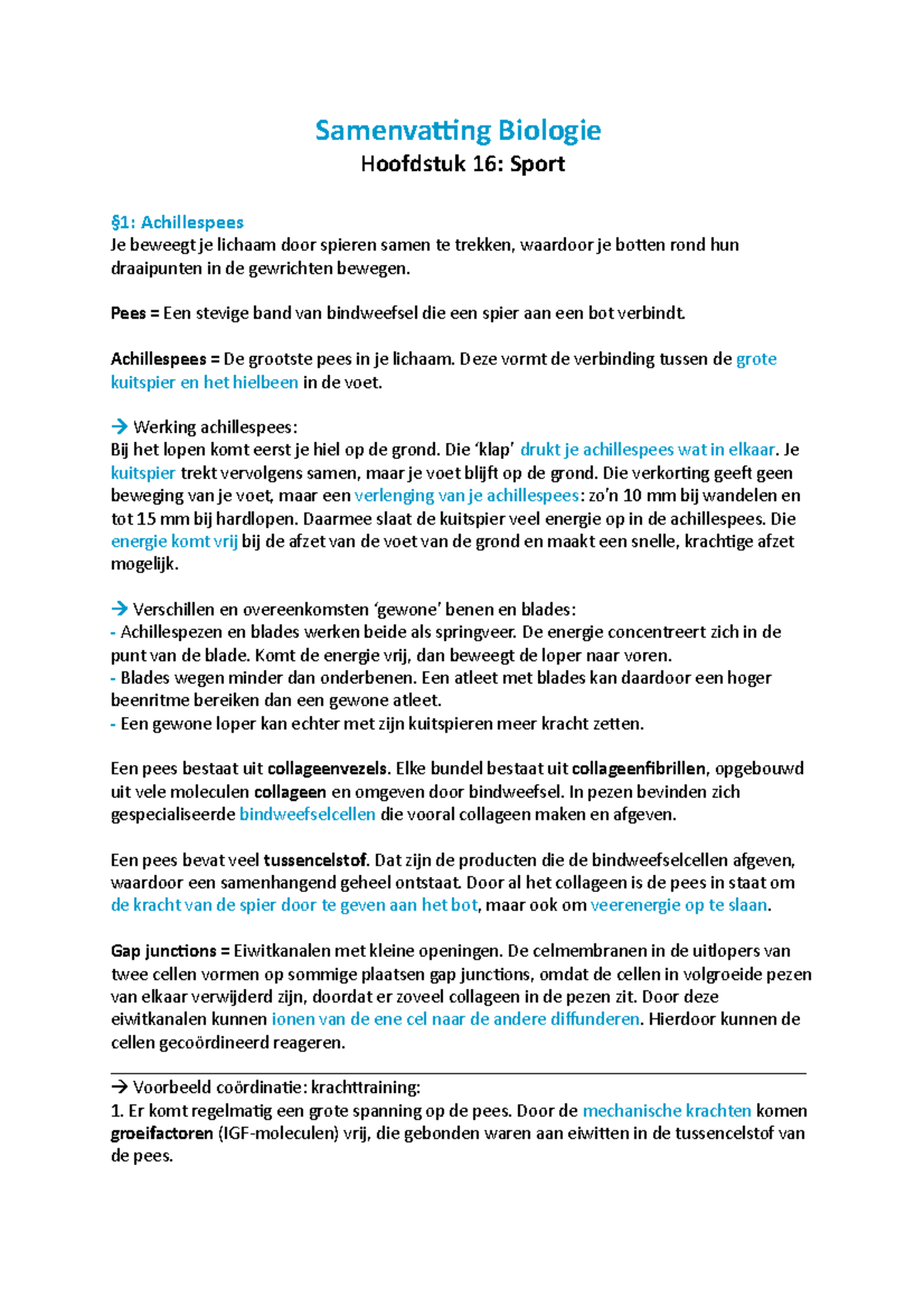 Samenvatting Biologie Nectar Hoofdstuk 16 - Samenvatting Biologie ...