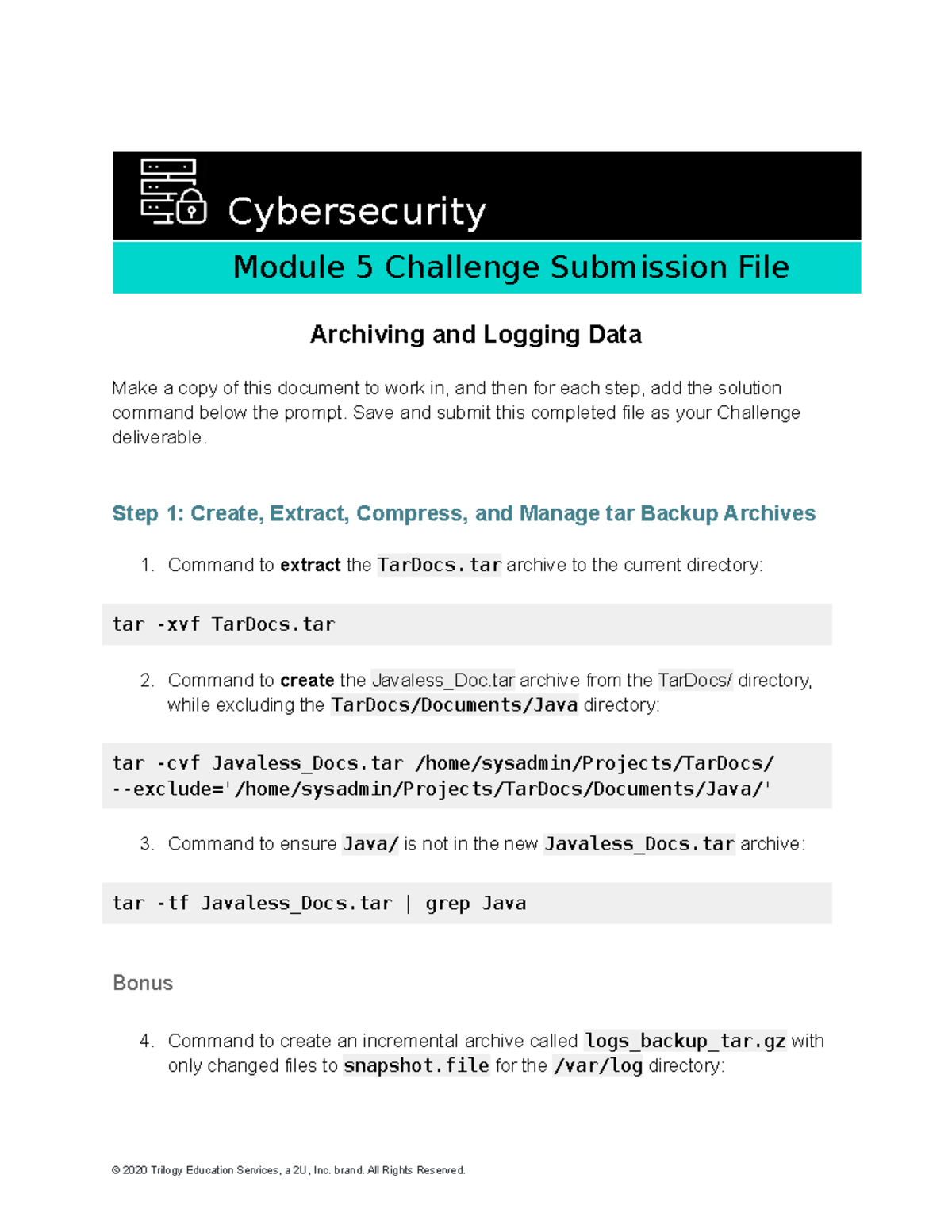 Archiving And Logging - Cybersecurity Module 5 Challenge Submission ...