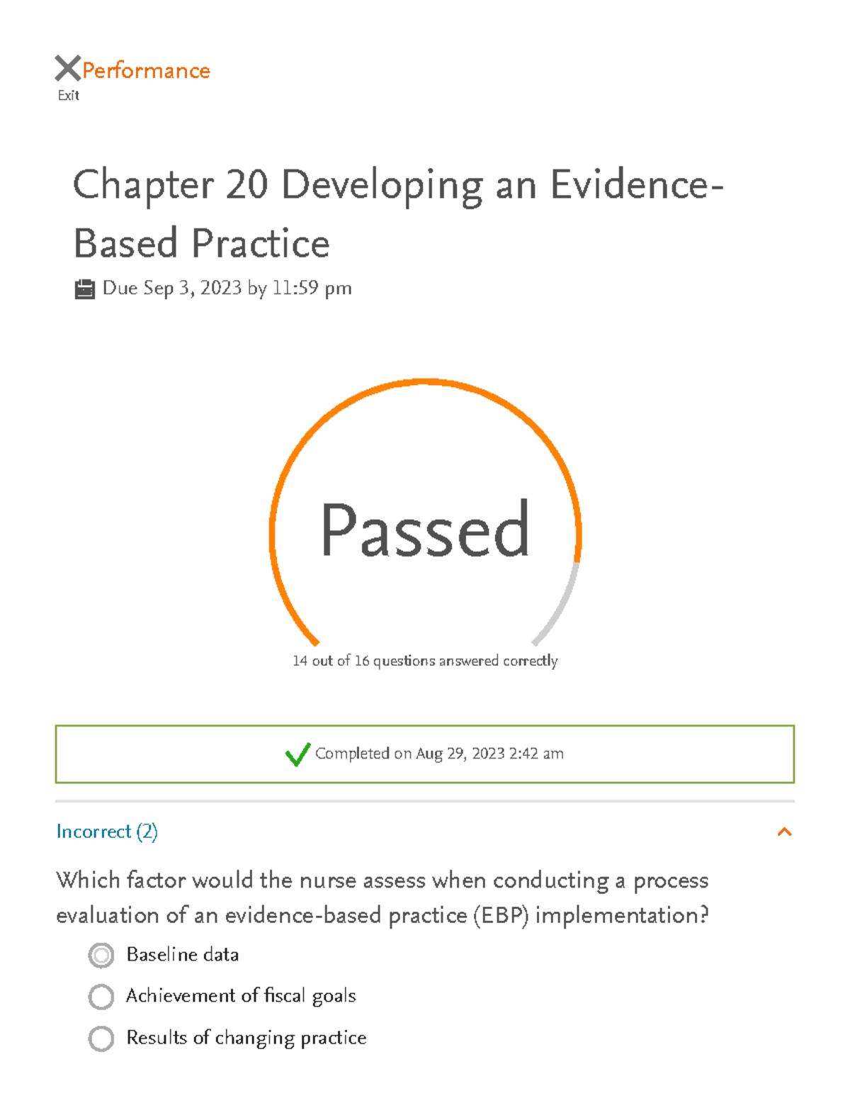 Sherpath Chapter 20 - Exit Performance Chapter 20 Developing An ...