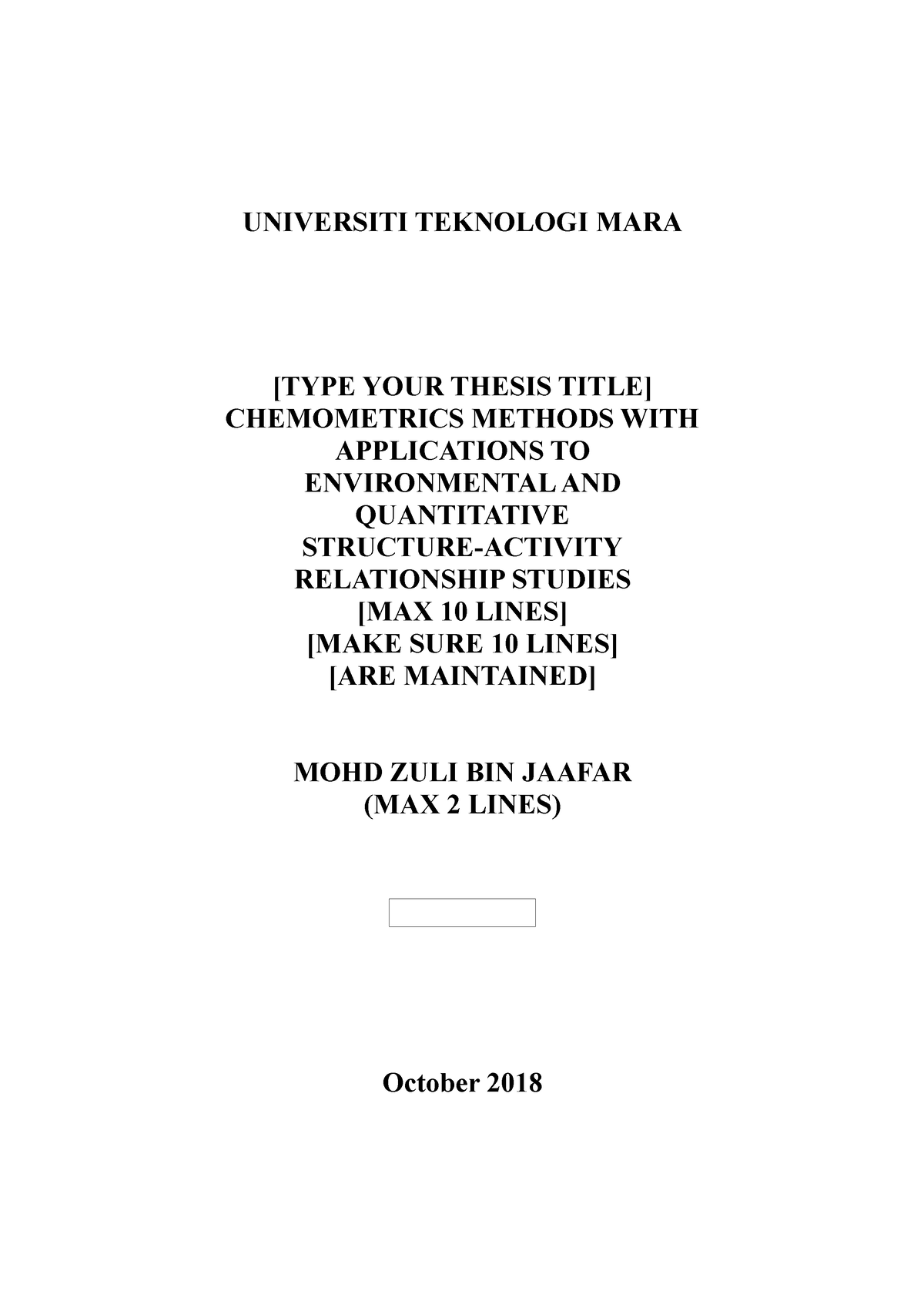 example thesis uitm