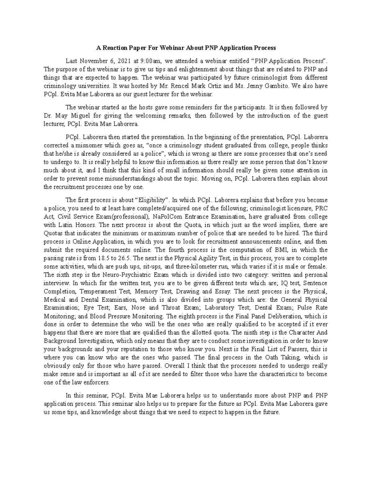 PNP - Lecture notes 1234 - Criminology - BulSU - Studocu