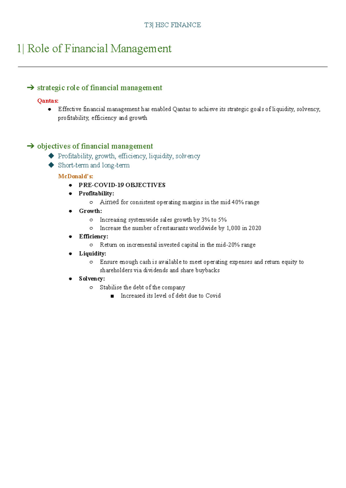 Finance case studies - smd - T3| HSC FINANCE 1| Role of Financial ...