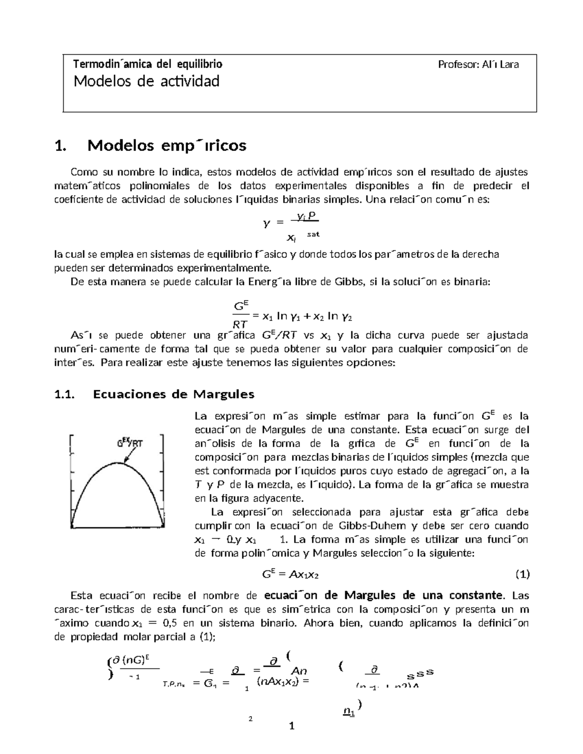 L018 - 1 P → ∂ = G 1 = (nAx 1 x 2 ) = ∂n s( n s 1 + n 2 ) A n ∂ i ...