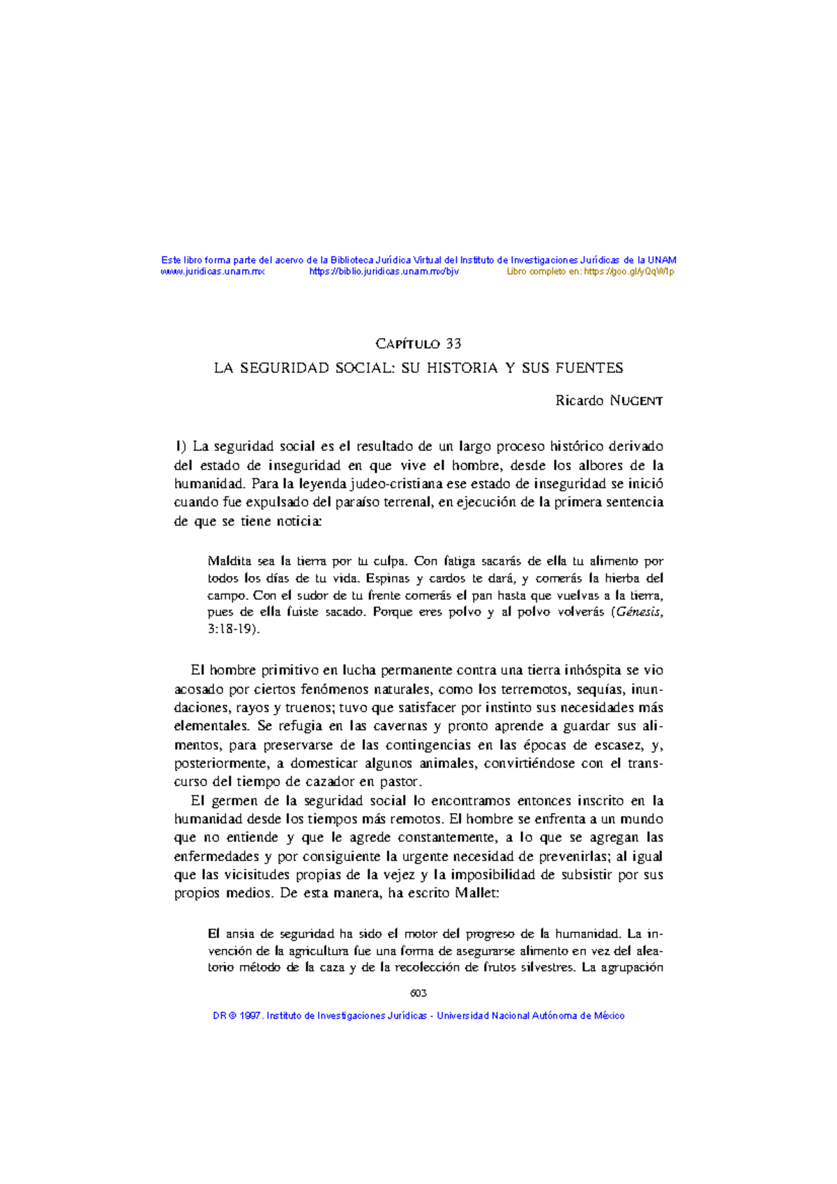 La seguridad social su historia y sus fuentes - CAPÍTULO 33 LA ...