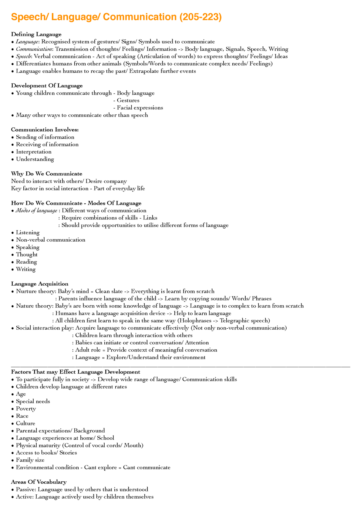 Week 3 - Speech: Language: Communication - Communication Defining ...