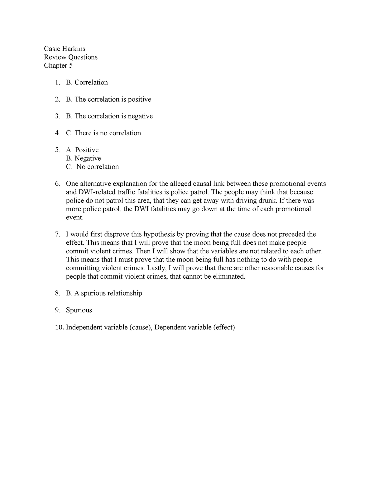 research methods chapter 5 quizlet