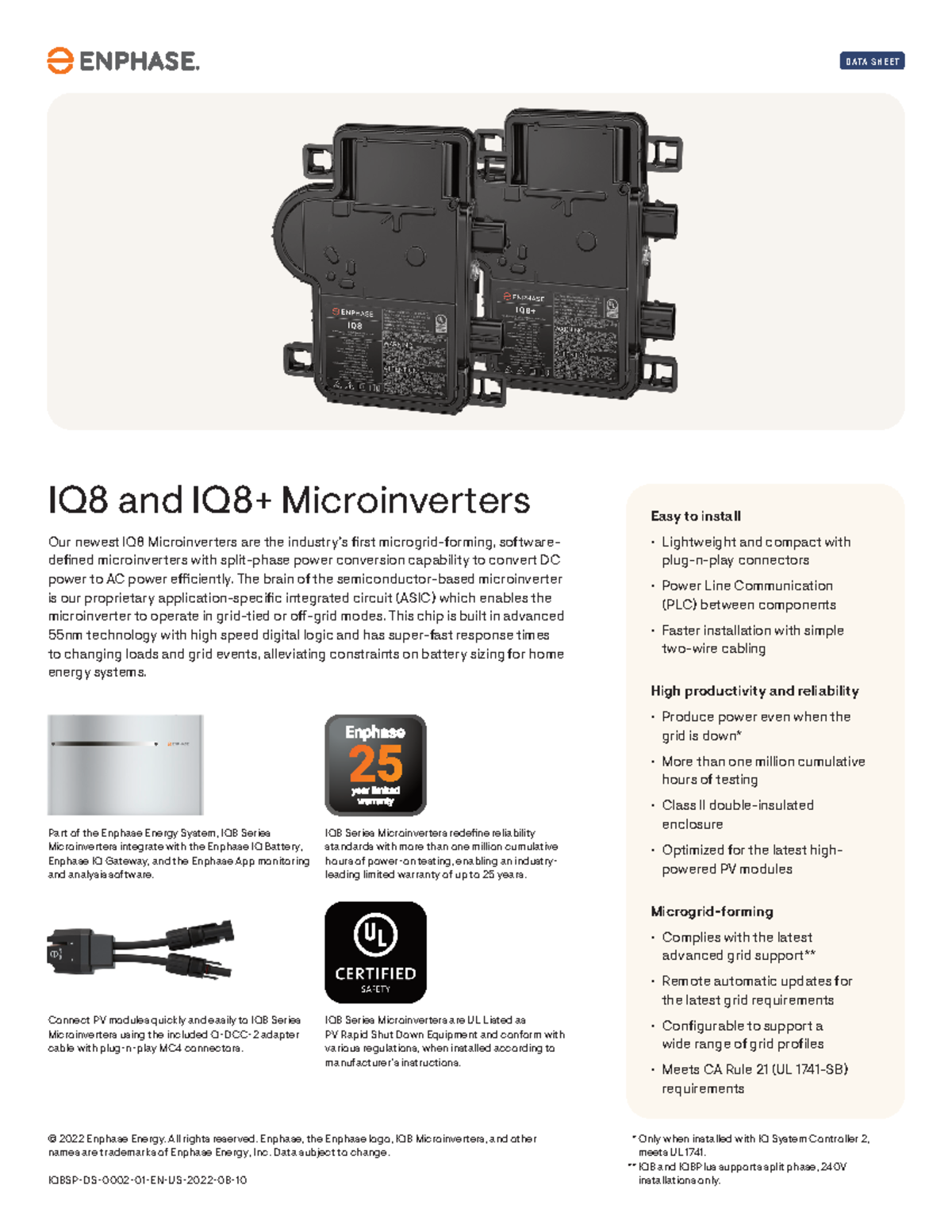 IQ8SP DS 0002 01 EN US 2021 10 19 - IQ8 and IQ8+ Microinverters Our ...