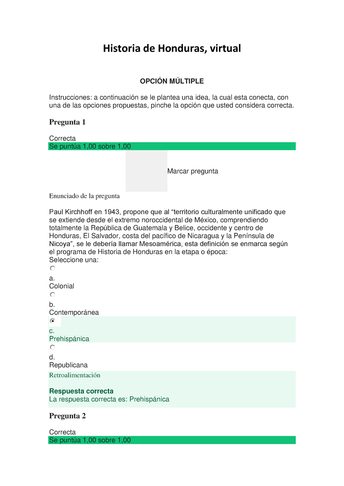 Historia De Honduras Virtual - Historia De Honduras, Virtual OPCIÓN ...