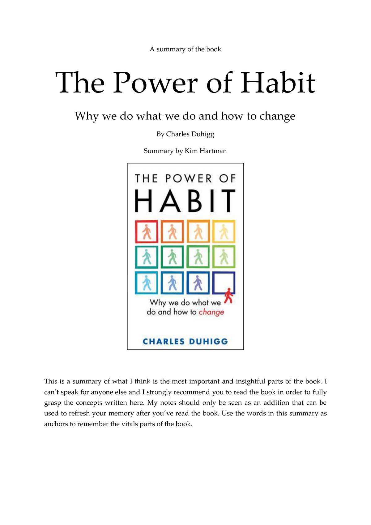 the power of habit essay