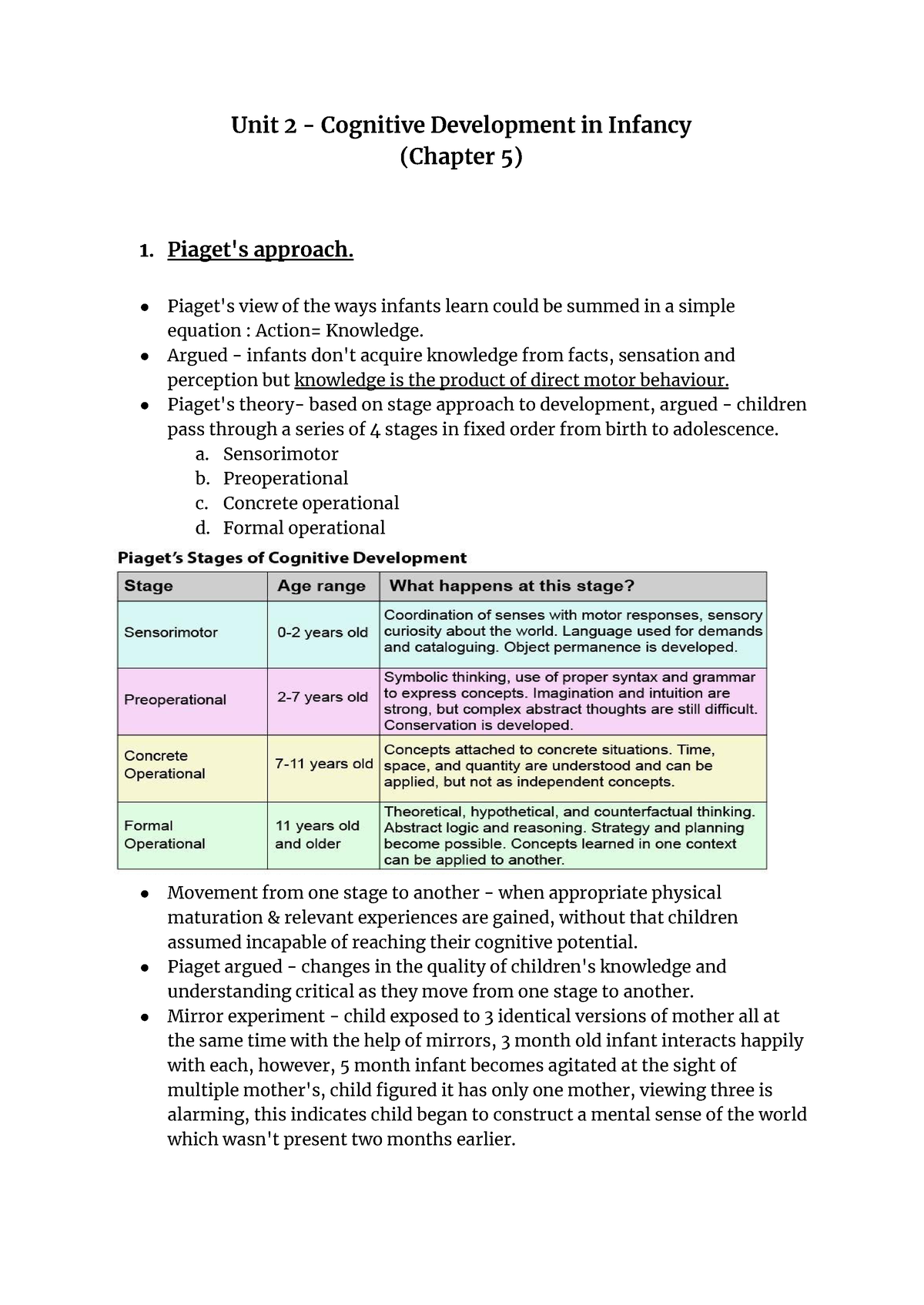 Cognitive development hotsell in infancy stage