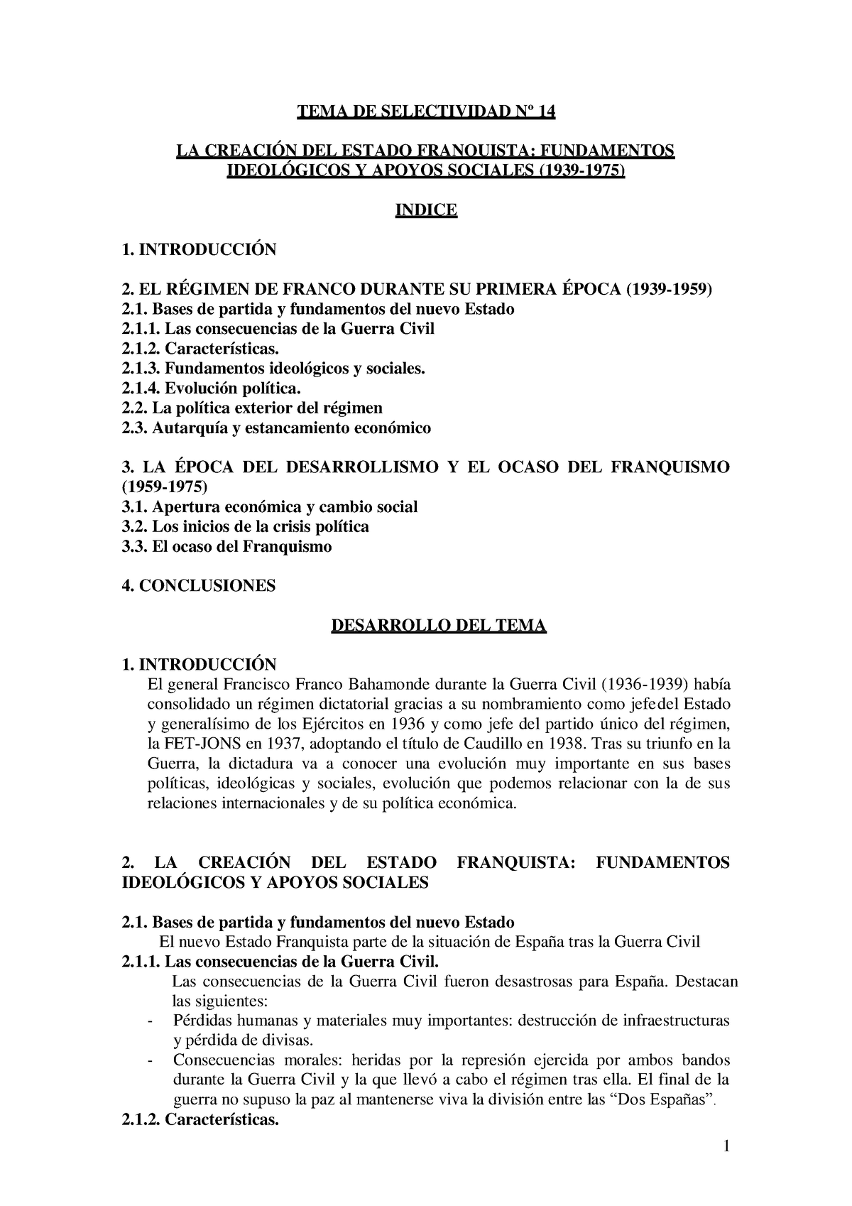 TEMA Selectividad Nº 14 2º Bach - TEMA DE SELECTIVIDAD Nº 14 LA ...