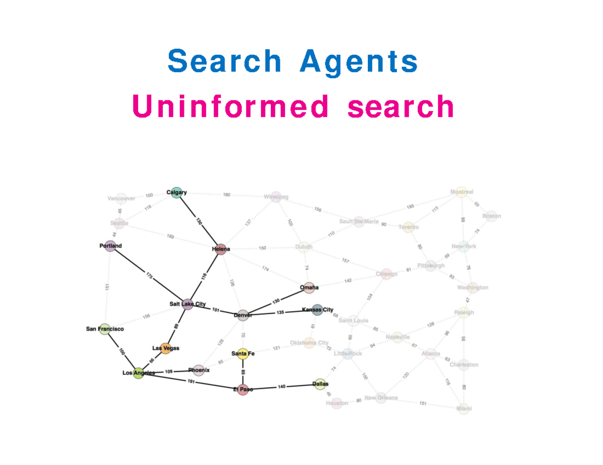 Uninformed search strategies - Search Agents Uninformed search Two main ...
