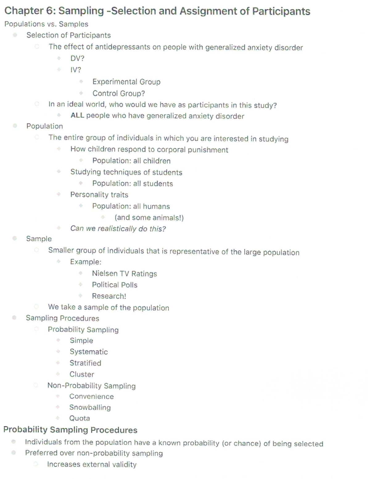 assignment of participants psychology