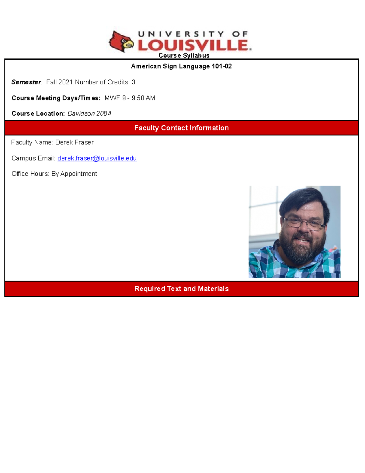 ASL 101-02 Syllabus - ASL 101 - UofL - Studocu