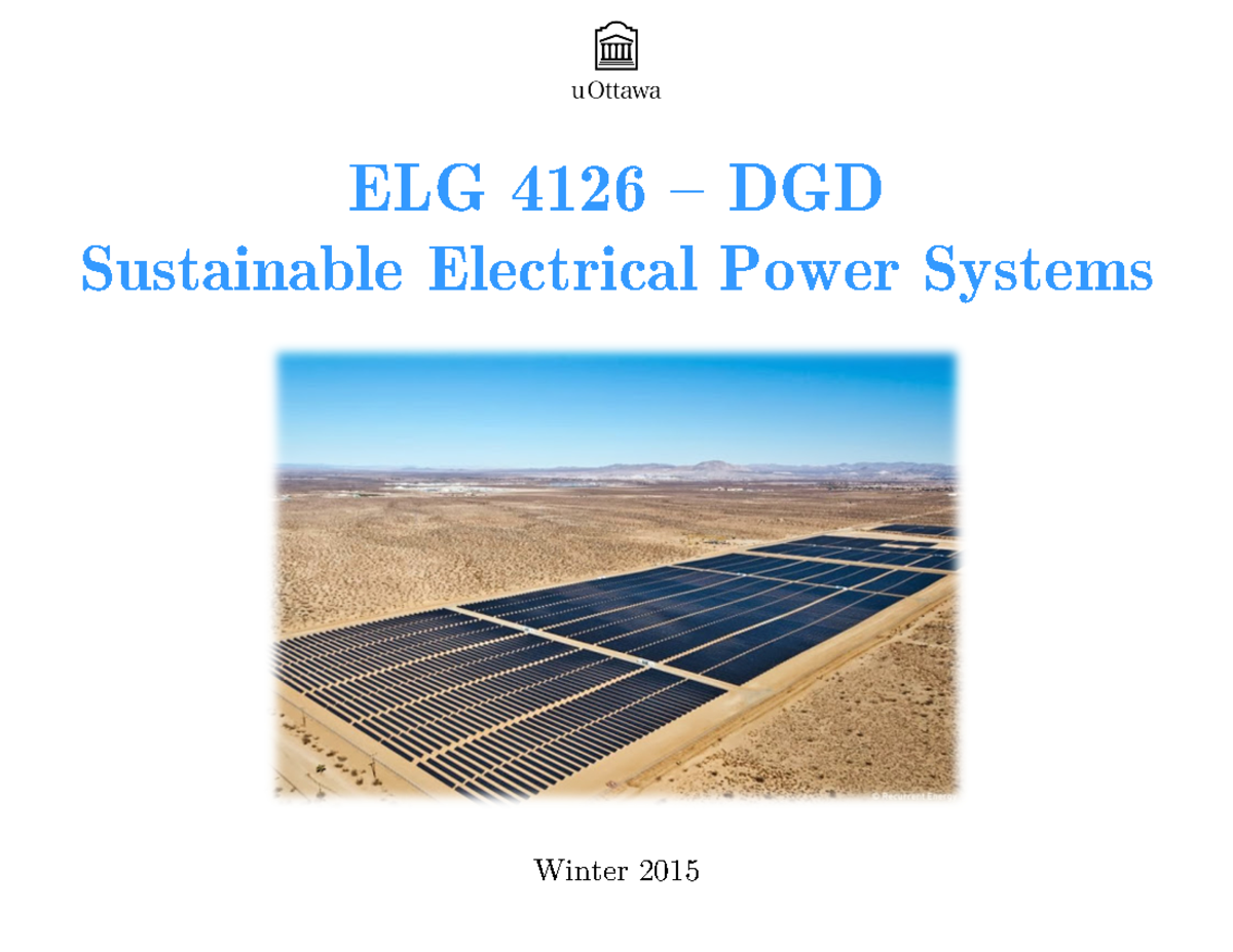 12479848ELG 4126 – DGD Sustainable Electrical Power Systems - ELG 4126 ...