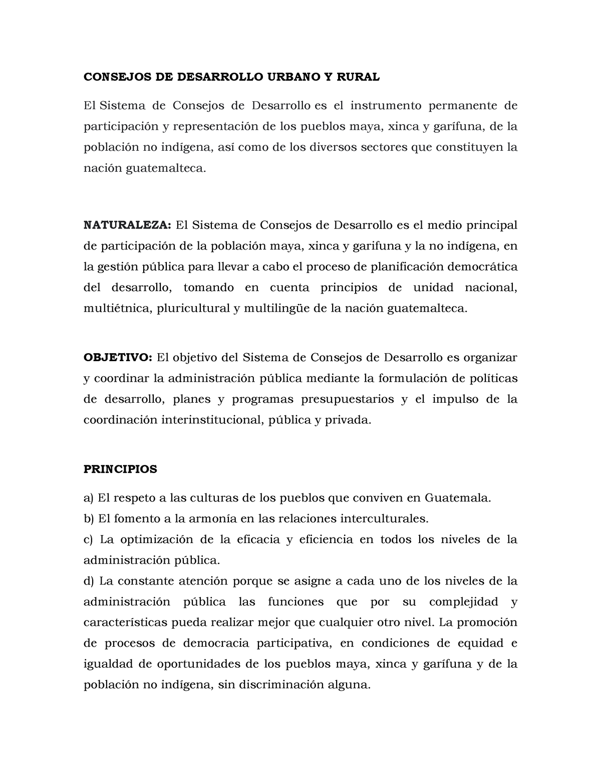 Consejos De Desarrollo Urbano Y Rural Consejos De Desarrollo Urbano Y Rural El Sistema De