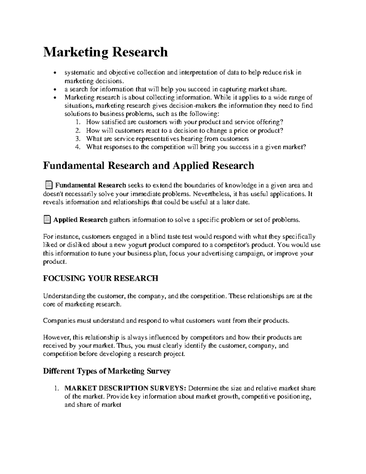 Marketing-Research - notes - Marketing Research systematic and ...