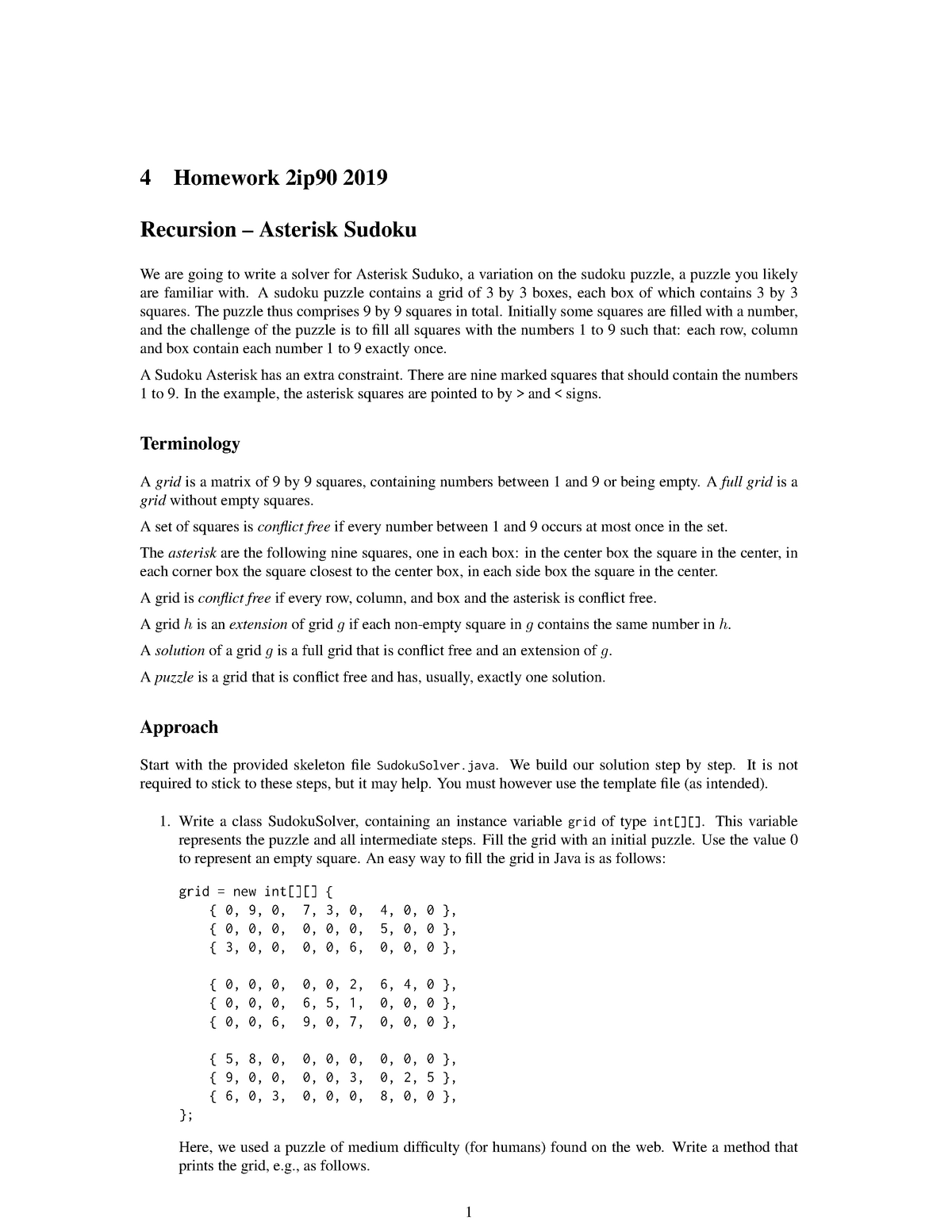 Asterisk Sudoku - Fácil 