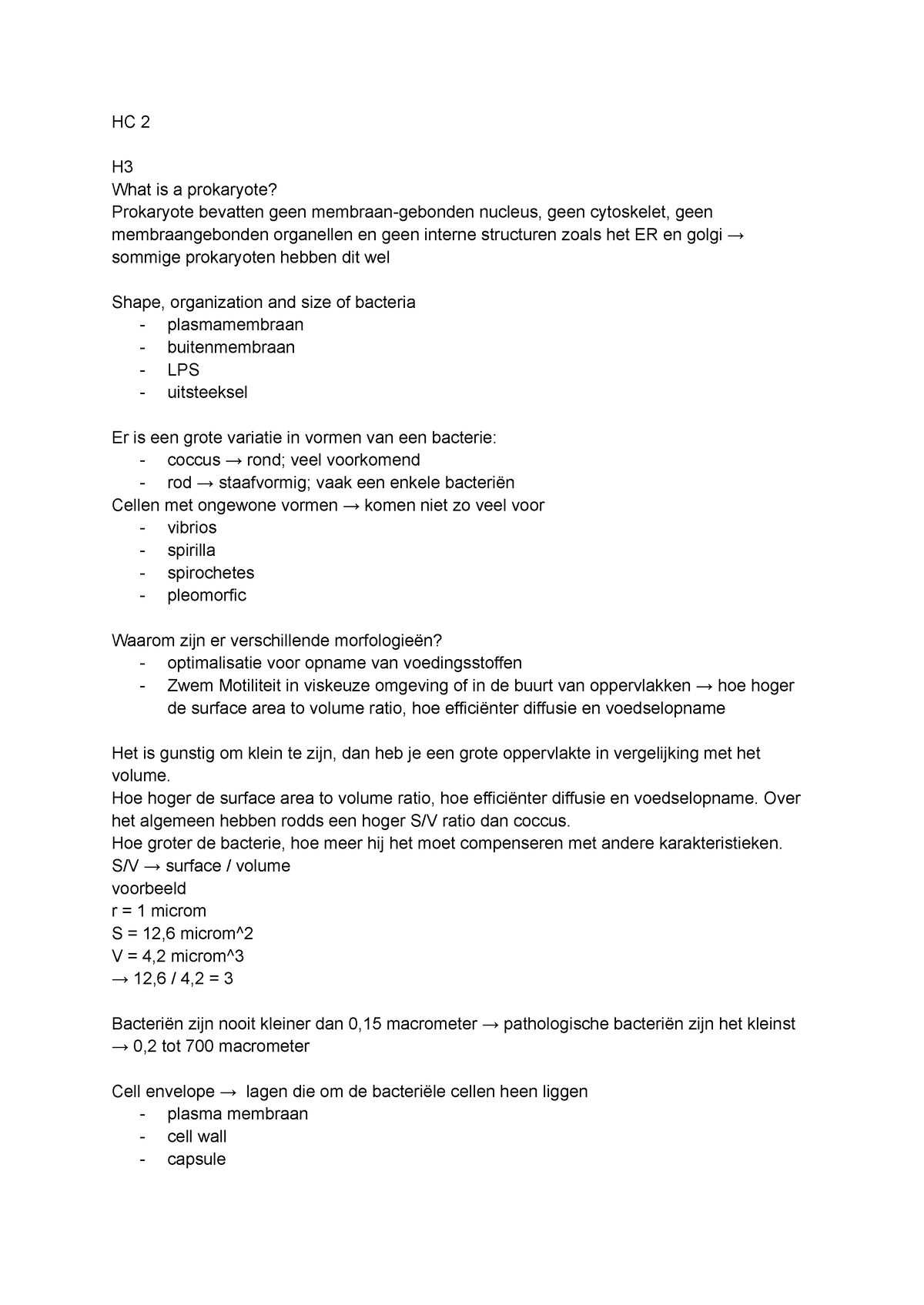 HC 2 - Hc 2 Aantekeningen - HC 2 H What Is A Prokaryote? Prokaryote ...