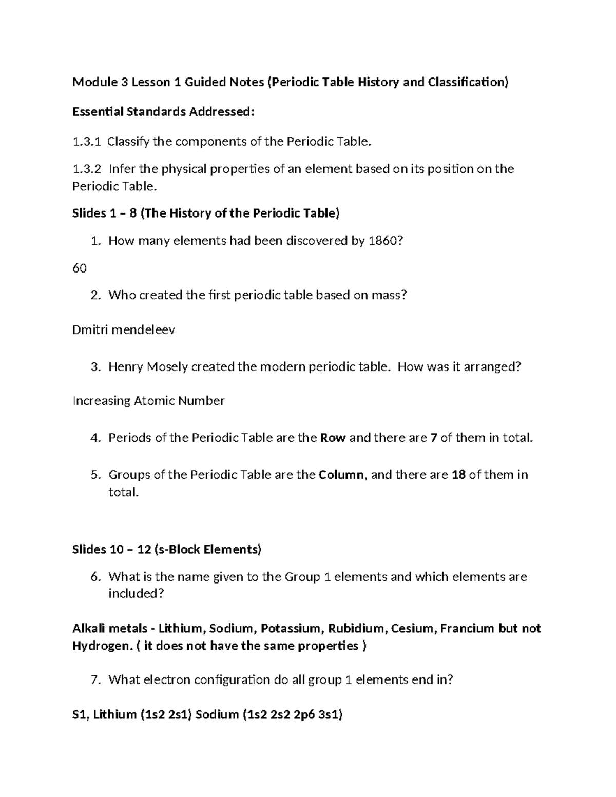 Module Three Lesson One Guided Notes - Module 3 Lesson 1 Guided Notes ...