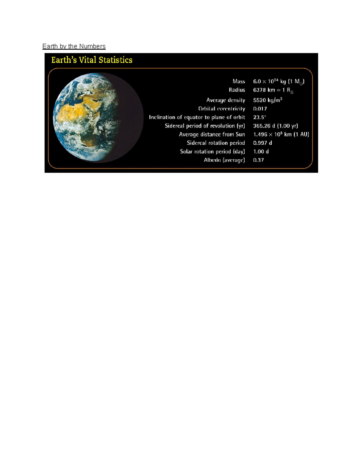 Chapter 8 - Earth by the Numbers Earth’s Surface Processes Impact ...