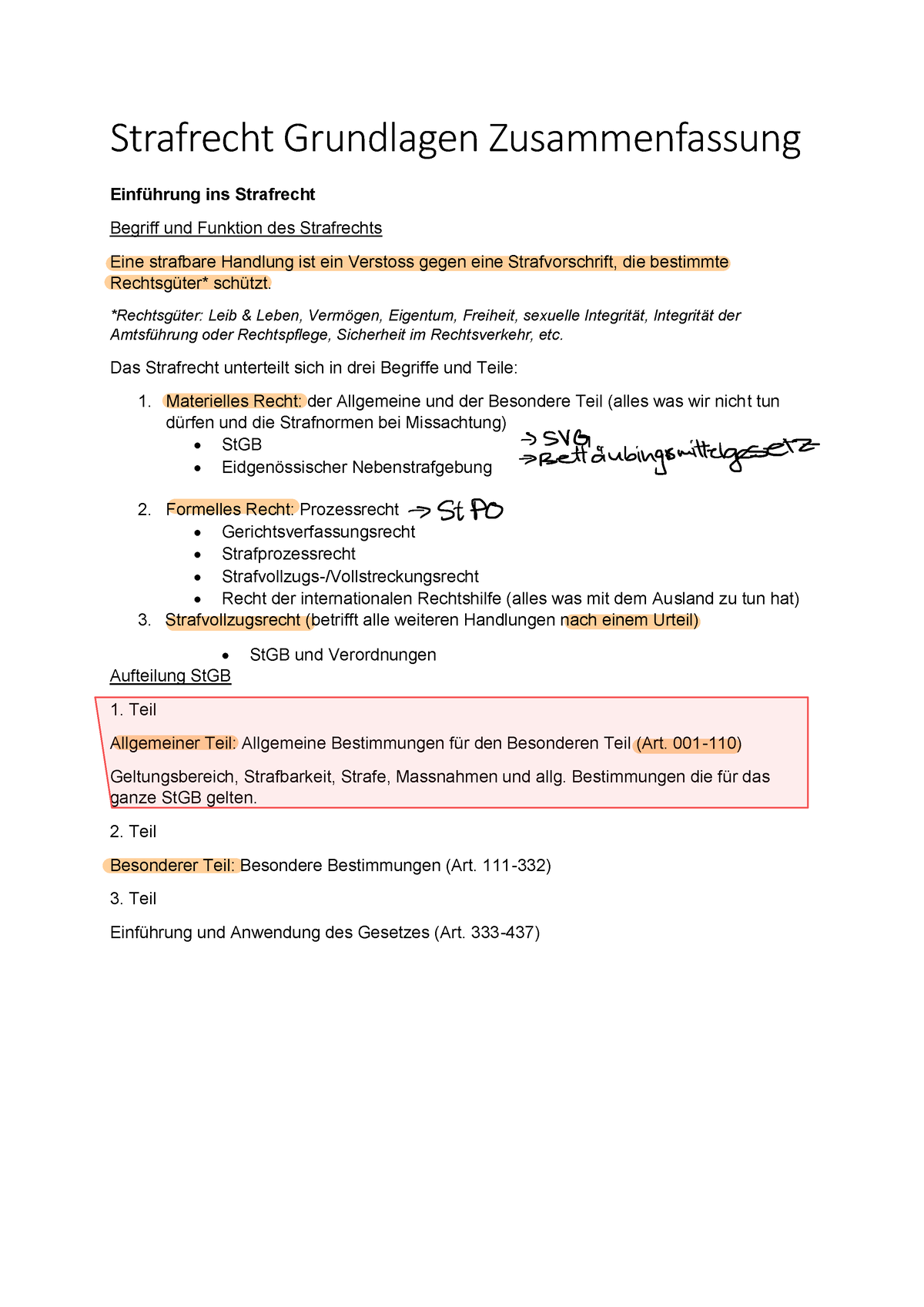 Strafrecht Grundlagen Zusammenfassung - Strafrecht Grundlagen ...