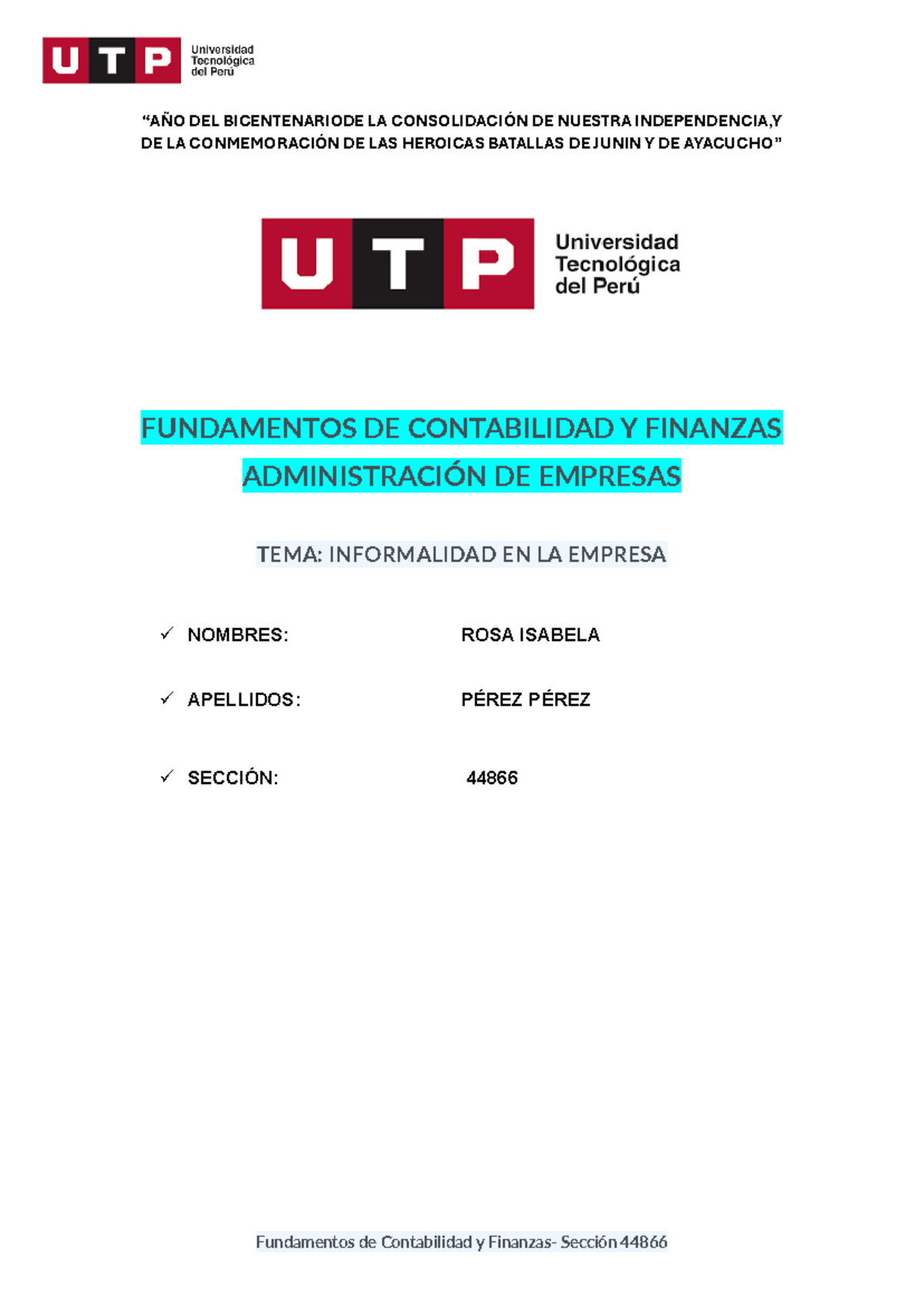 Fundamentos de Contabilidad y Finanzas- Sección 44866 - ROSA Isabela ...