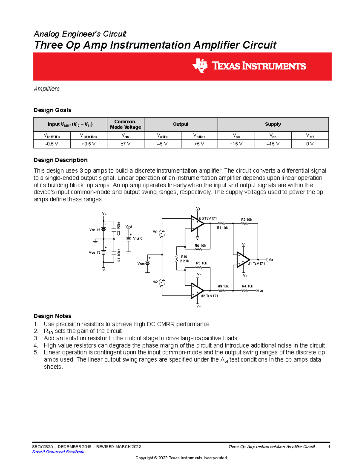 Sboa282a Bxbxbx Analog Engineer's Circuit Three Op Amp