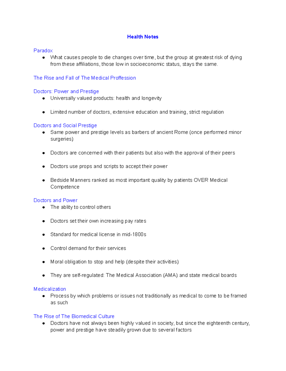 Health and Family Notes - Health Notes Paradox What causes people to ...