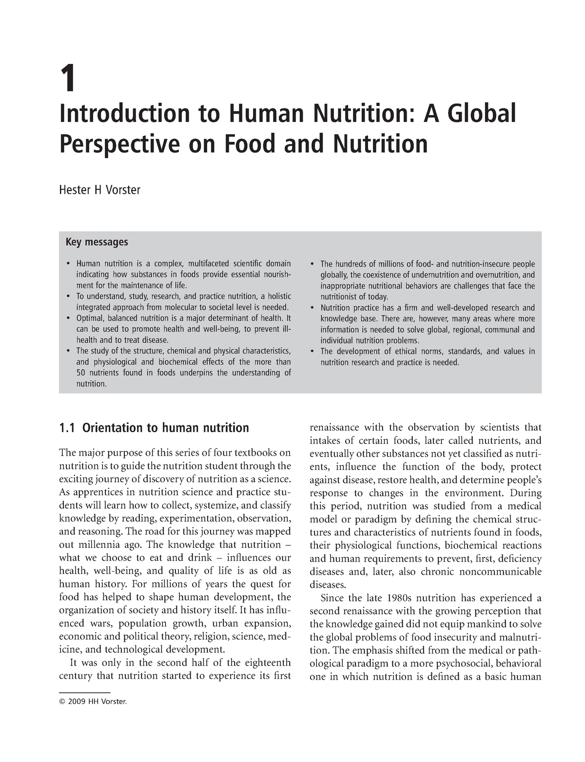 human nutrition case study