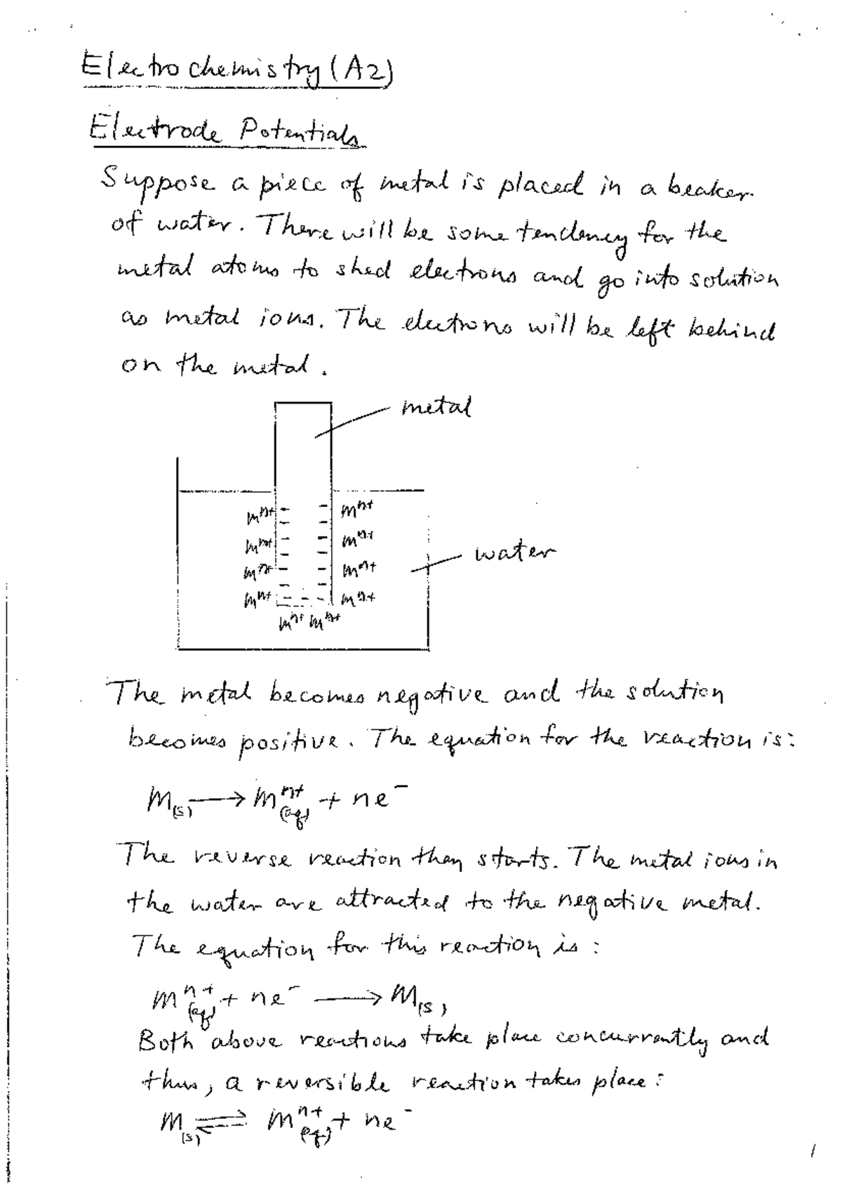 6 - Electrochemistry - Lecture notes 1 - Analytical Chemistry - Studocu